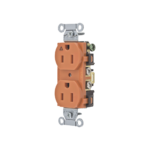 Contacto Dúplex Conexión a Tierra Aislada/ 15A 125V/ 2 polos 3 Hilos/ Nema 5-15R /Grado Comercial/ Color Naranja. , HUB-IG-5252