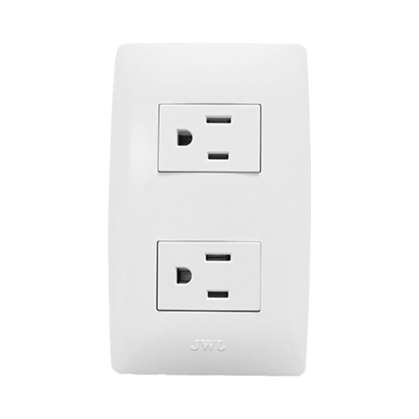 Placa con 2 Tomas de Corriente 2P Y T / 127 V~60 HZ 15 A / 1 Modulo. , JTL-B72-23 - Imagen 3