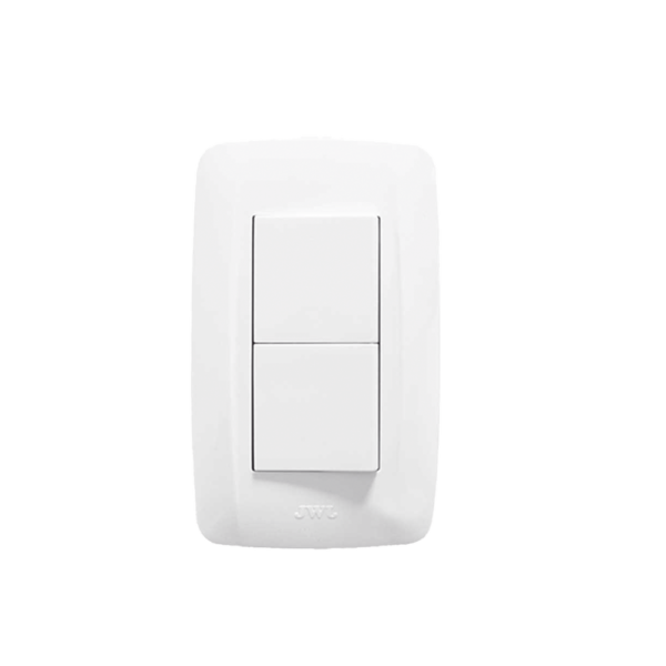 Placa con 2 Interruptores Escalera 10 A/ 127 V CA ~ 60 Hz / 1 1/2 Módulos / Color Blanco. , JTL-C7306 - Imagen 6