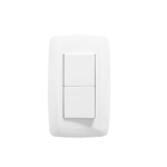 Placa con 2 Interruptores Escalera 10 A/ 127 V CA ~ 60 Hz / 1 1/2 Módulos / Color Blanco. , JTL-C7306