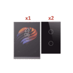 (Wifi) KIT 3 apagadores inteligentes ZigBee y 1 Pantalla de control touch tácti