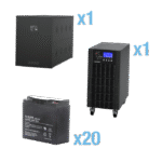 UPS Trifásico de 15 kVA/15 kW, Topología Online Doble Conversión, HSTP3T15K100P-5