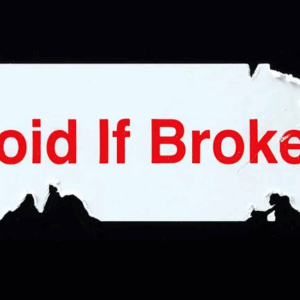 Etiquetas Adhesivas Destruibles - "Void If Broken", 3⁄4 x", CANT./ ROLLO 100pz
