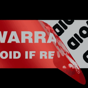 Etiquetas Adhesivas con Evidencia de Alteraciones - "Warranty Void if Removed", Rojas