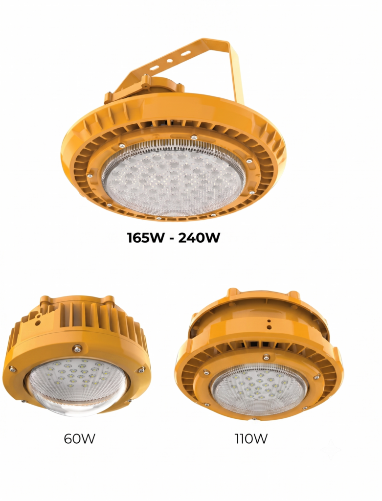 Campana LED antiexplosiva de 200W para áreas clasificadas