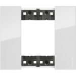 Placa decorativa color hielo, 2 módulos Living Now BTicino KA4802DW