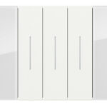 Placa decorativa color hielo, 3 módulos Living Now BTicino KA4803DW