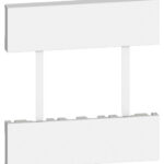 Cubretecla blanca para tomacorriente dúplex, 3 módulos Living Now BTicino KW52