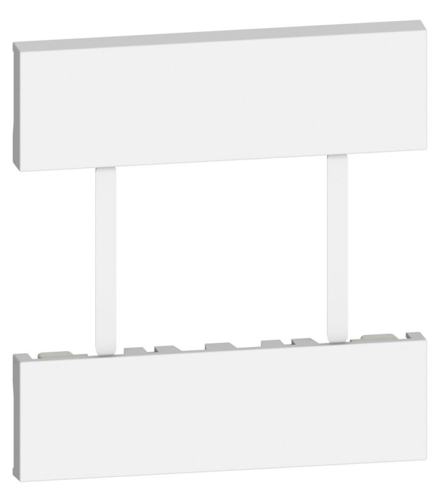 Cubretecla blanca para tomacorriente dúplex, 3 módulos Living Now BTicino KW52